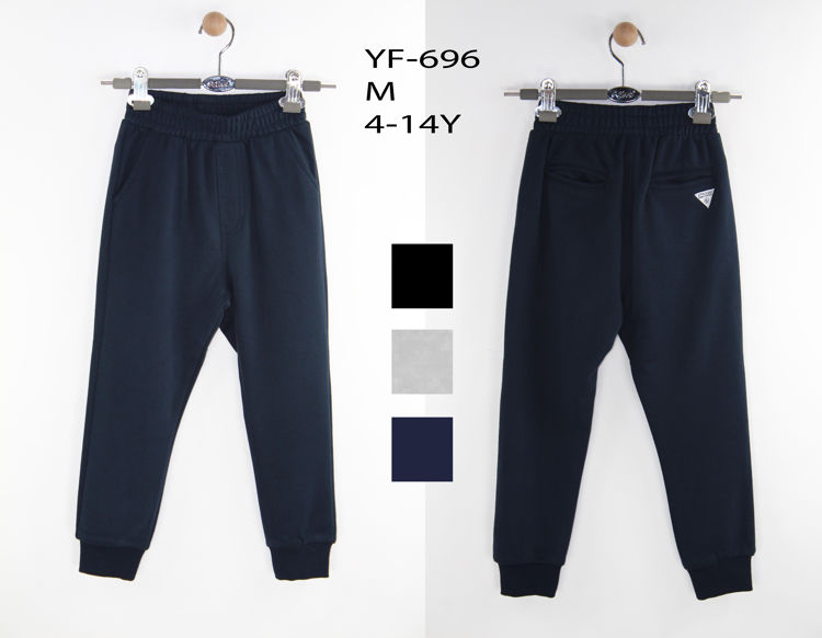 Picture of YF696 BOYS NAVY BLUE THERMAL JOGGING PANTS